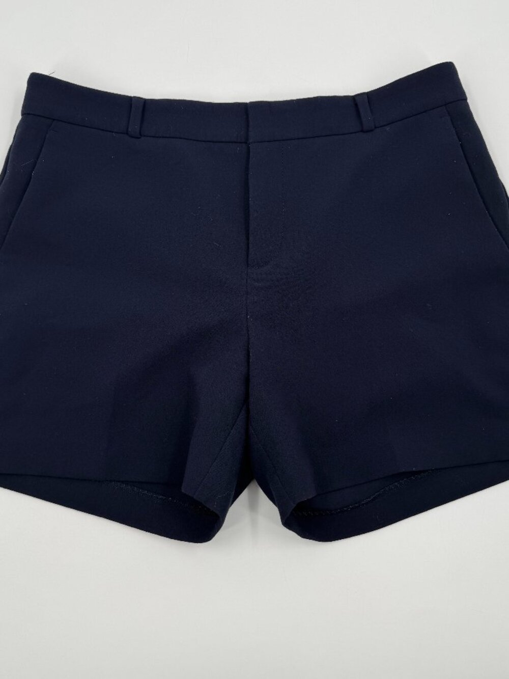 Banana Republic Tailored Shorts Womens 6 Navy Blue Stretch Mid Rise PC 98